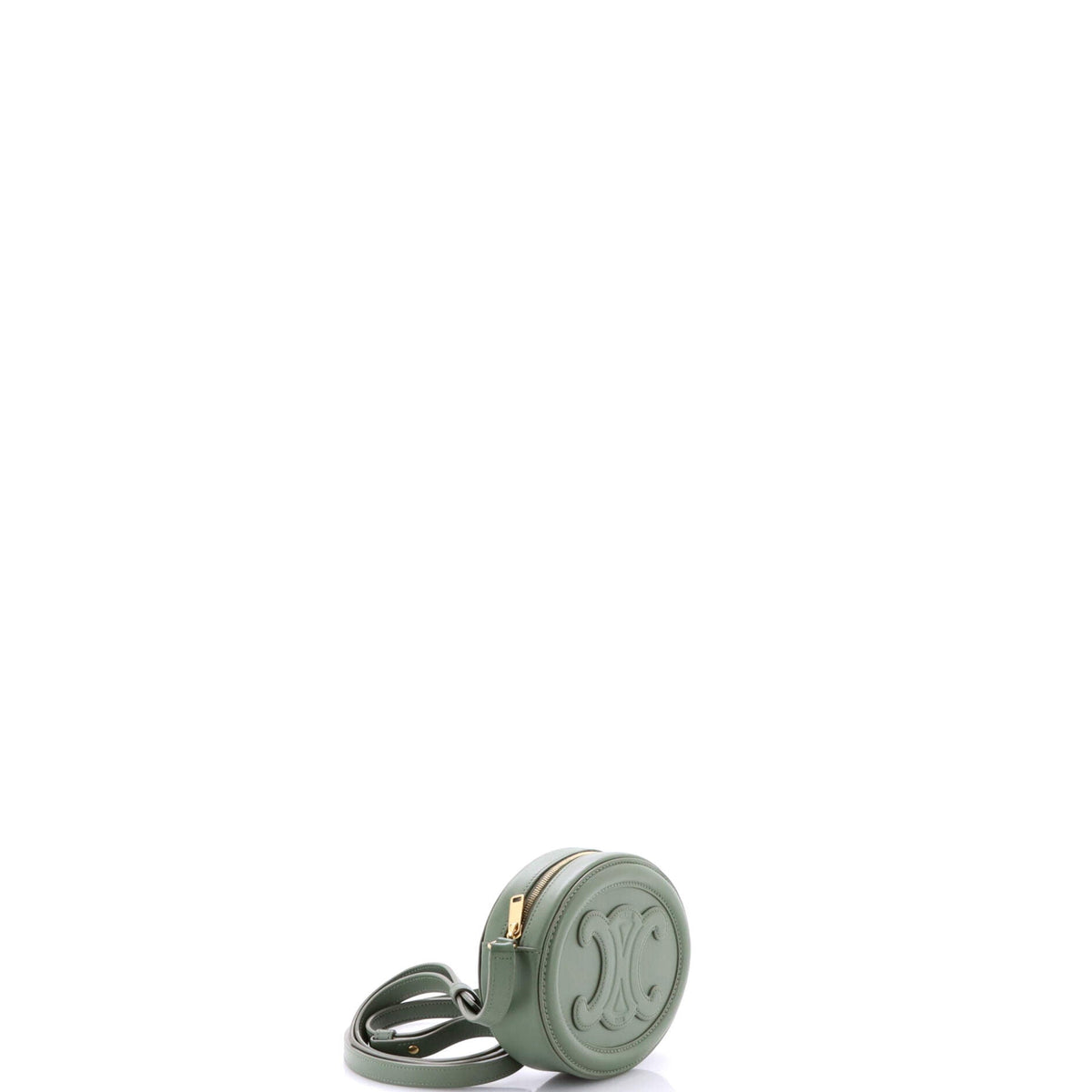 Triomphe Oval Crossbody Bag Leather Mini