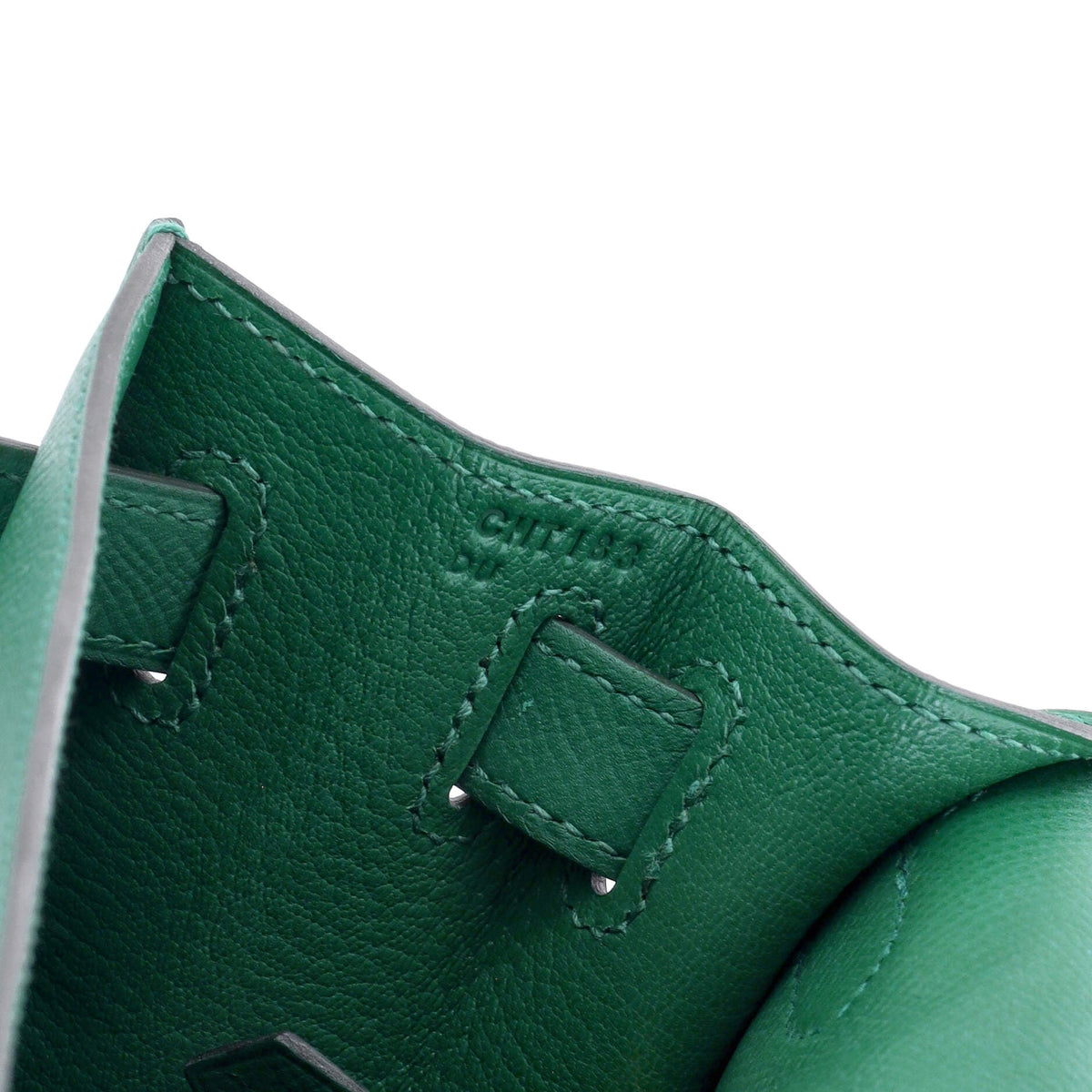 Kelly Handbag Vert Vertigo Epsom with Gold Hardware 28
