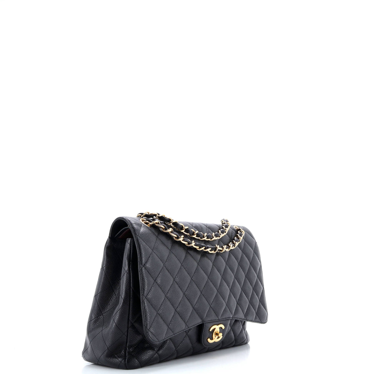 Vintage Classic Double Flap Bag Quilted Caviar Jumbo