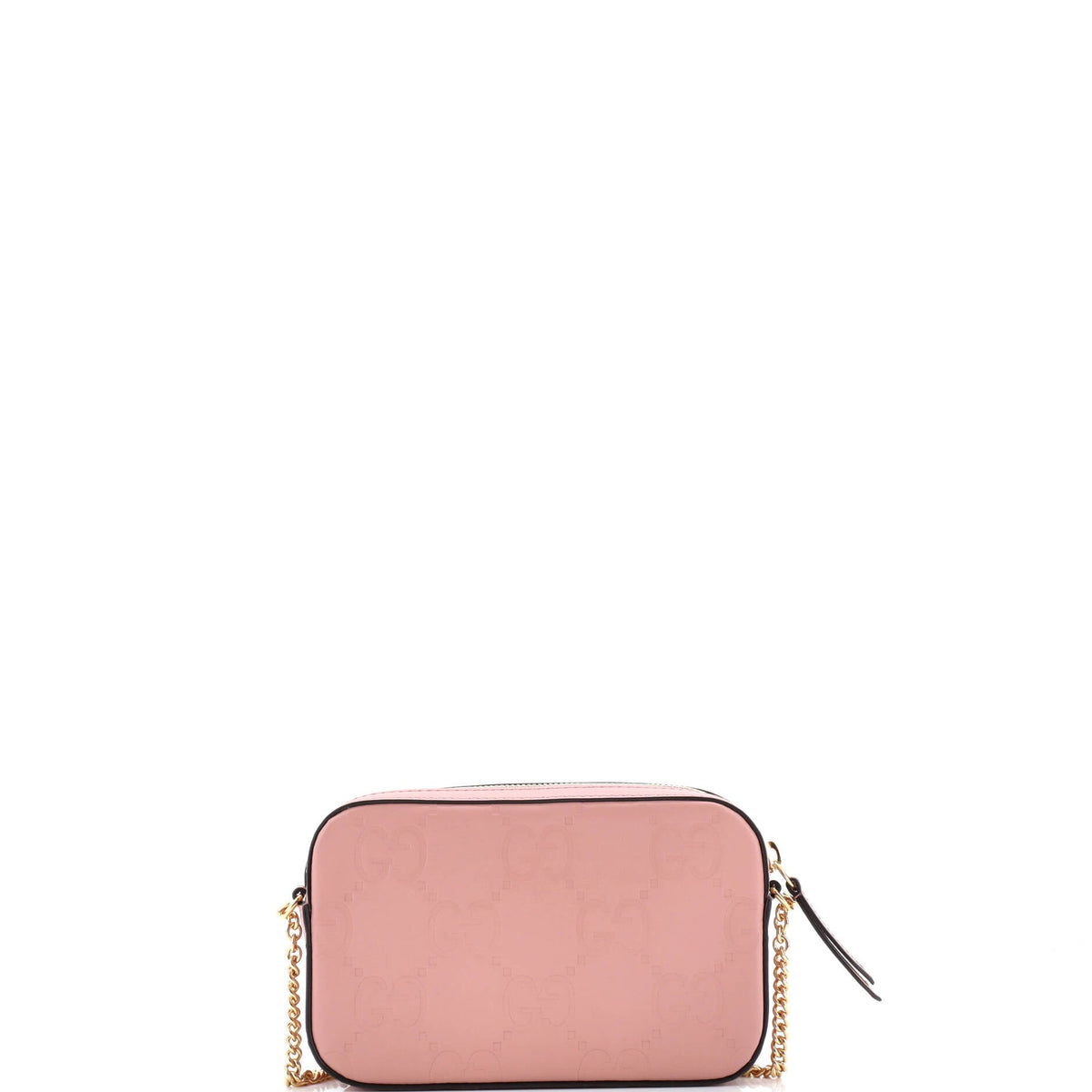 Front Pocket Chain Shoulder Bag Jumbo GG Embossed Leather Super Mini