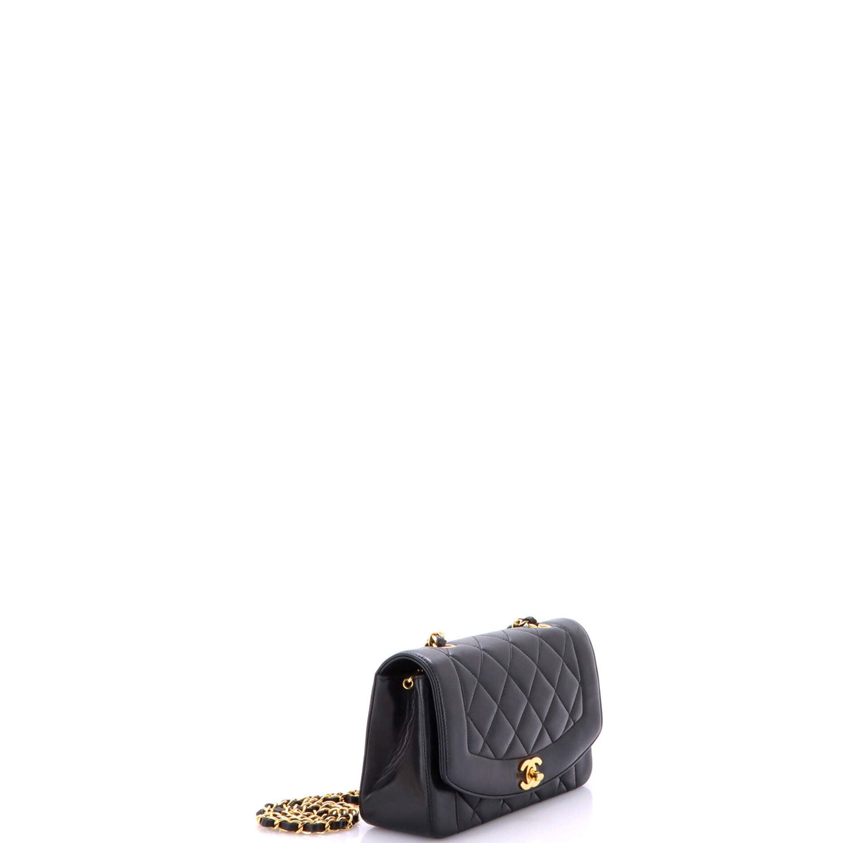 Vintage Diana Flap Bag Quilted Lambskin Small