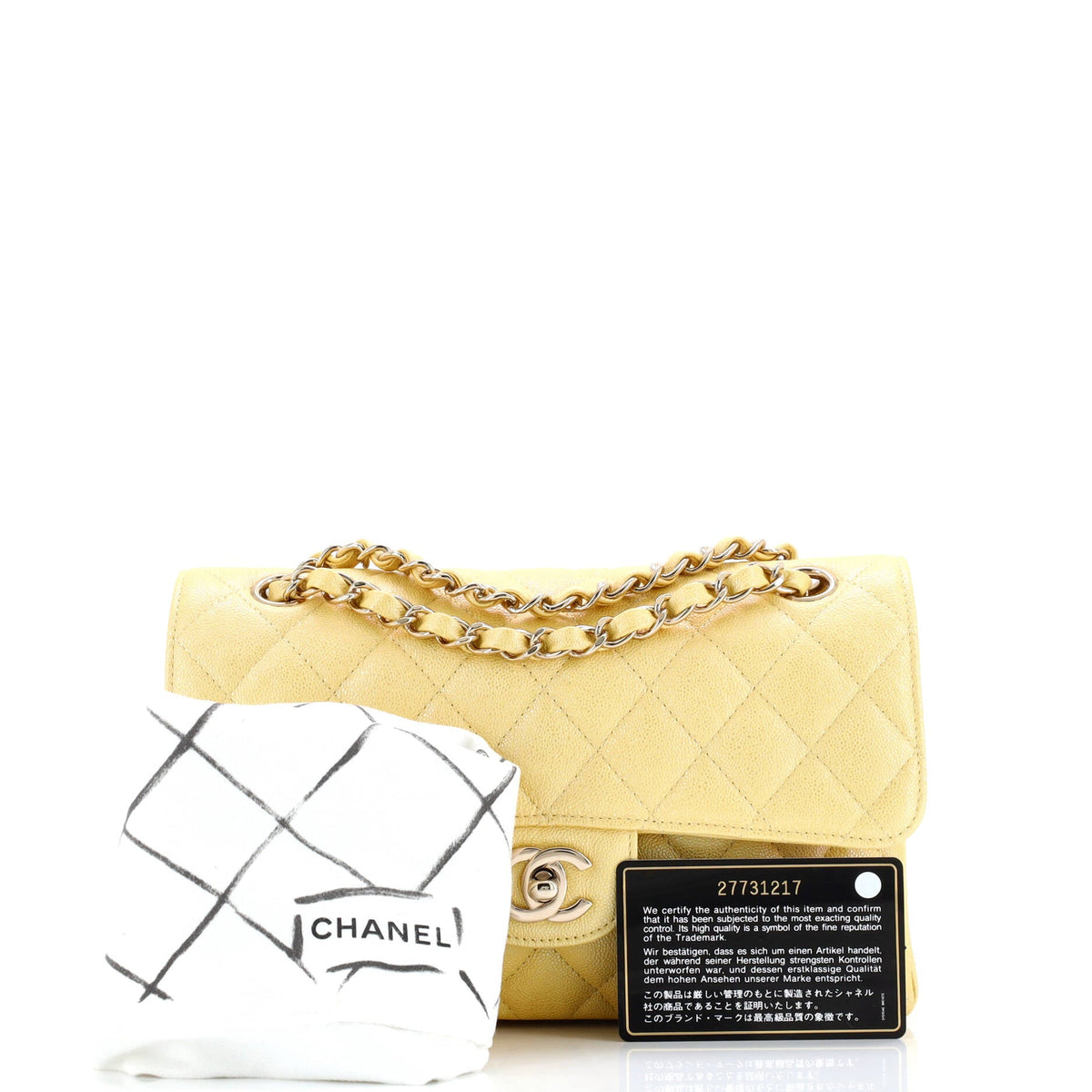 Classic Double Flap Bag Quilted Iridescent Caviar Small