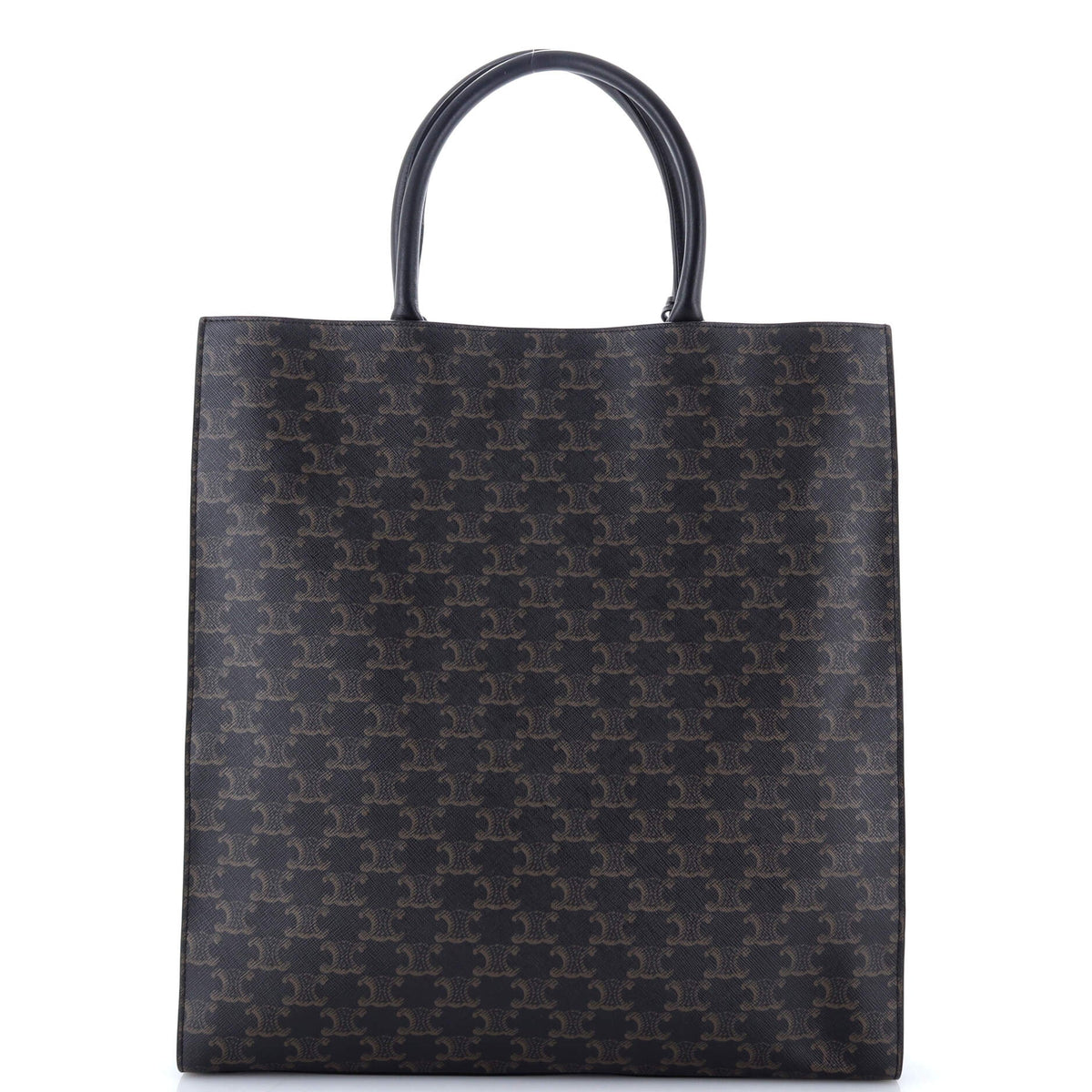 Vertical Cabas Tote Triomphe Coated Canvas Large