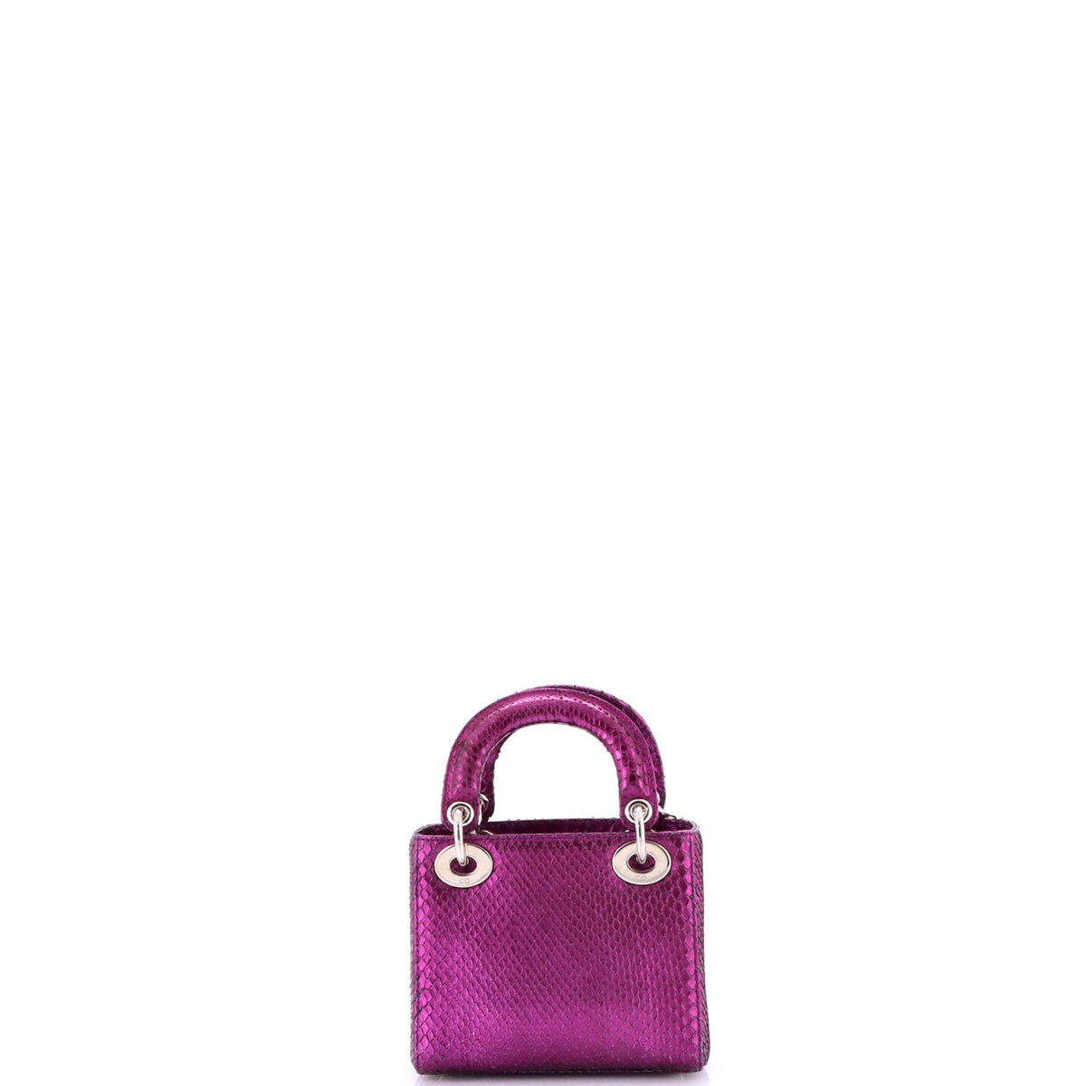 Lady Dior Chain Bag Metallic Snakeskin Mini