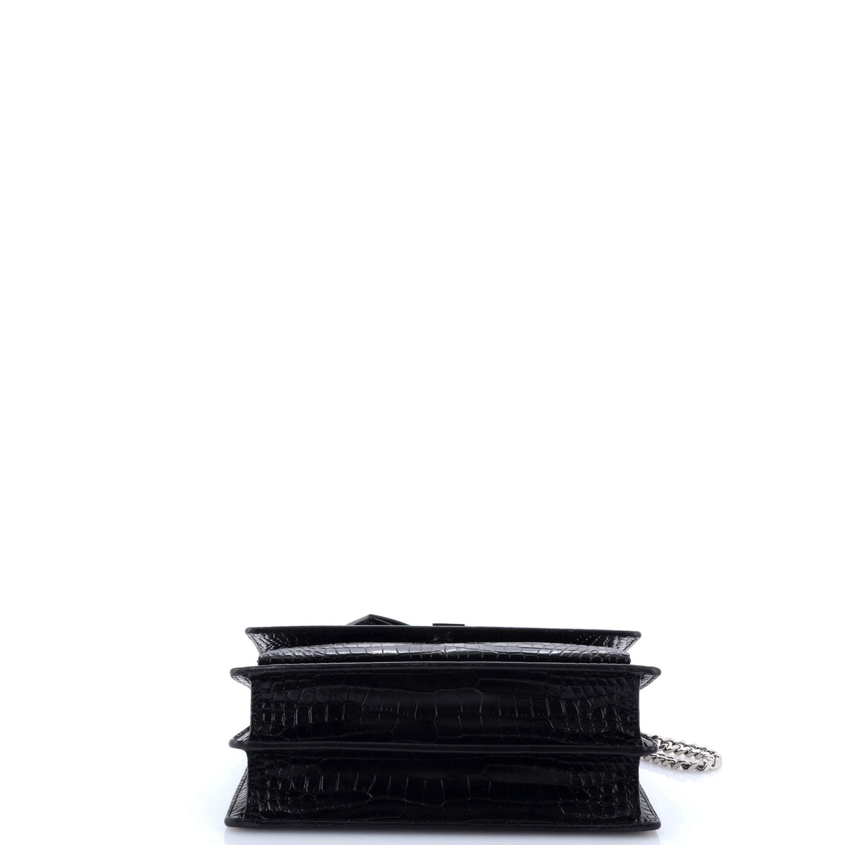 Sunset Crossbody Bag Crocodile Embossed Leather Medium