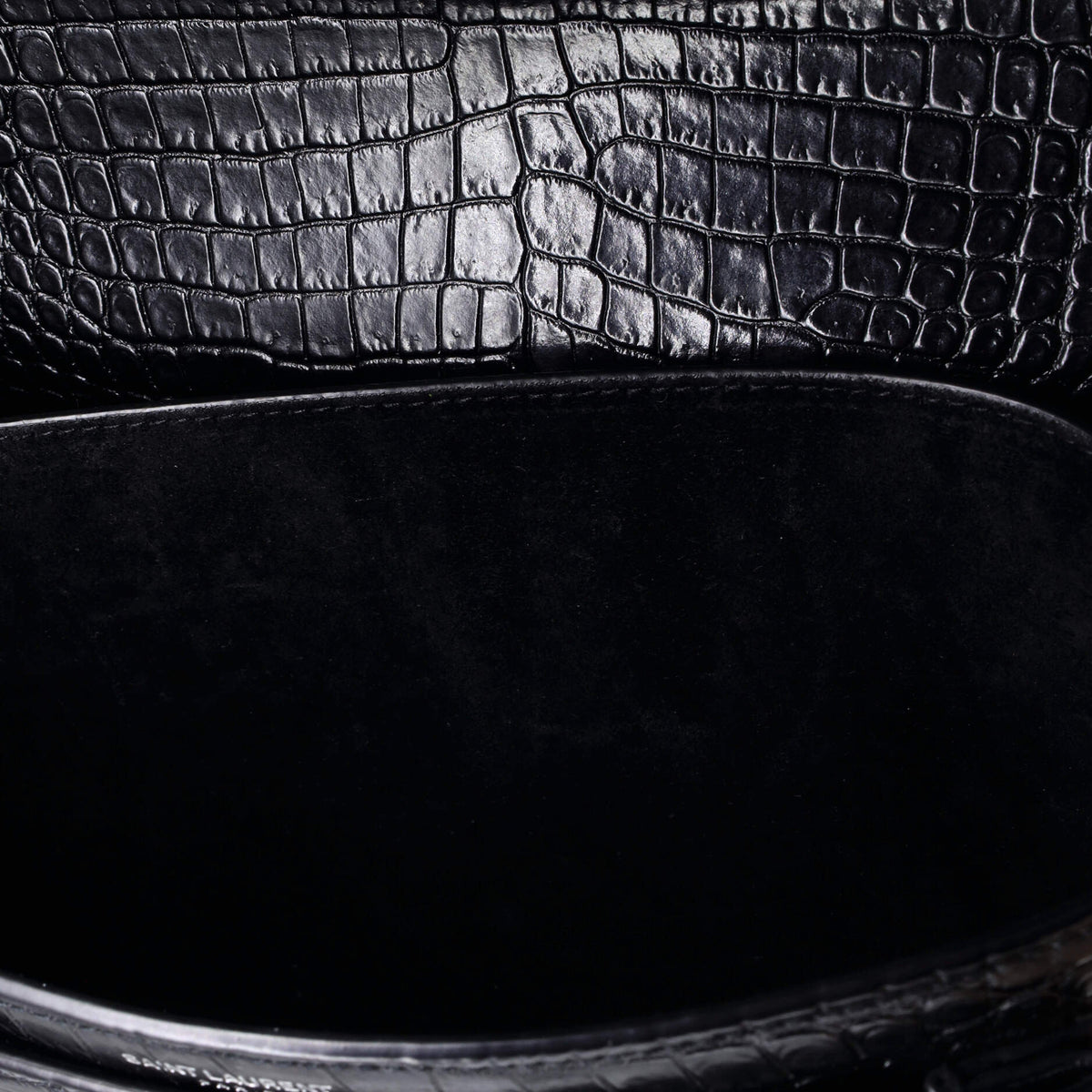 Sunset Crossbody Bag Crocodile Embossed Leather Medium