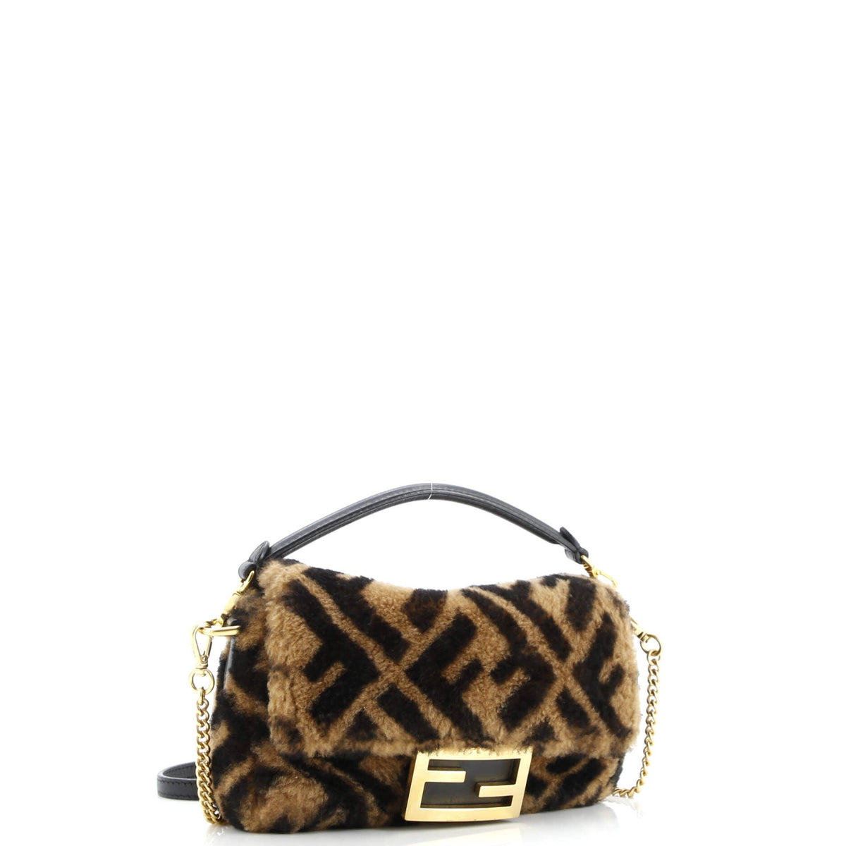 Baguette NM Bag Zucca Shearling Mini