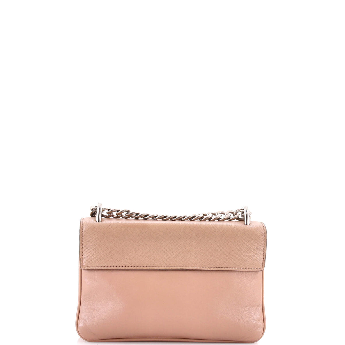 Chain Flap Crossbody Bag Saffiano and Soft Calf Small