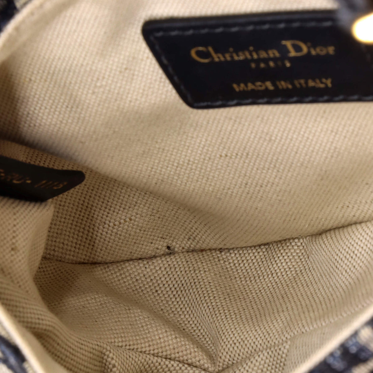 Saddle Handbag with Strap Oblique Canvas Mini