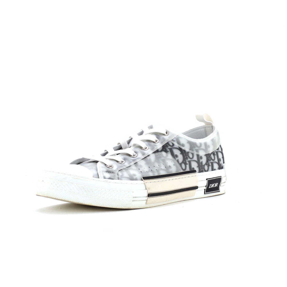 Men's B23 Cap Toe Low-Top Sneakers Oblique Technical Canvas