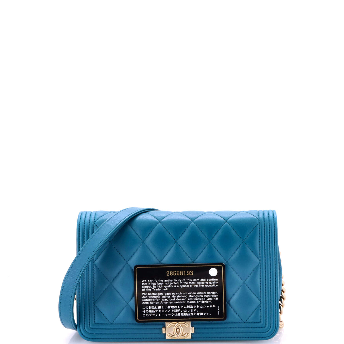Boy Wallet on Chain Quilted Lambskin