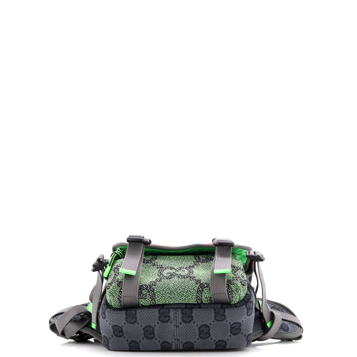 Buckle Flap Chest Strap Backpack GG Fabric with Rubber