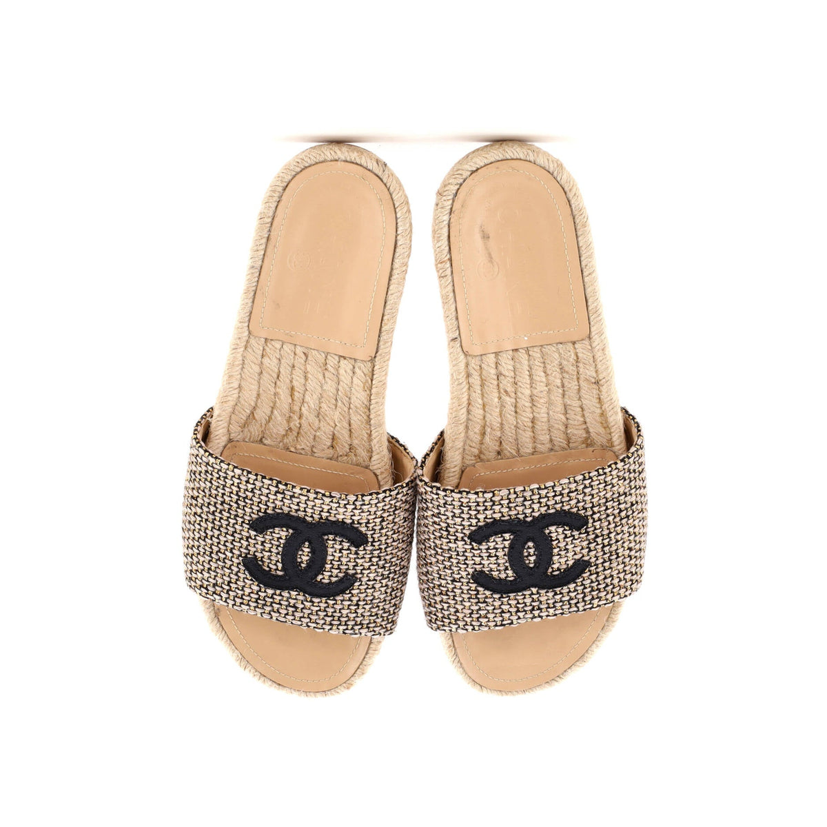 Women's CC Espadrille Slide Sandals Tweed