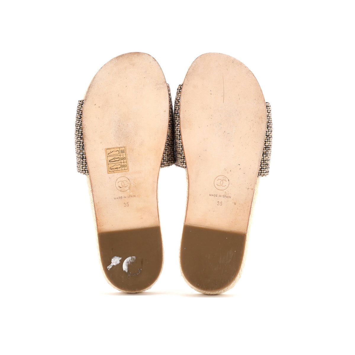 Women's CC Espadrille Slide Sandals Tweed