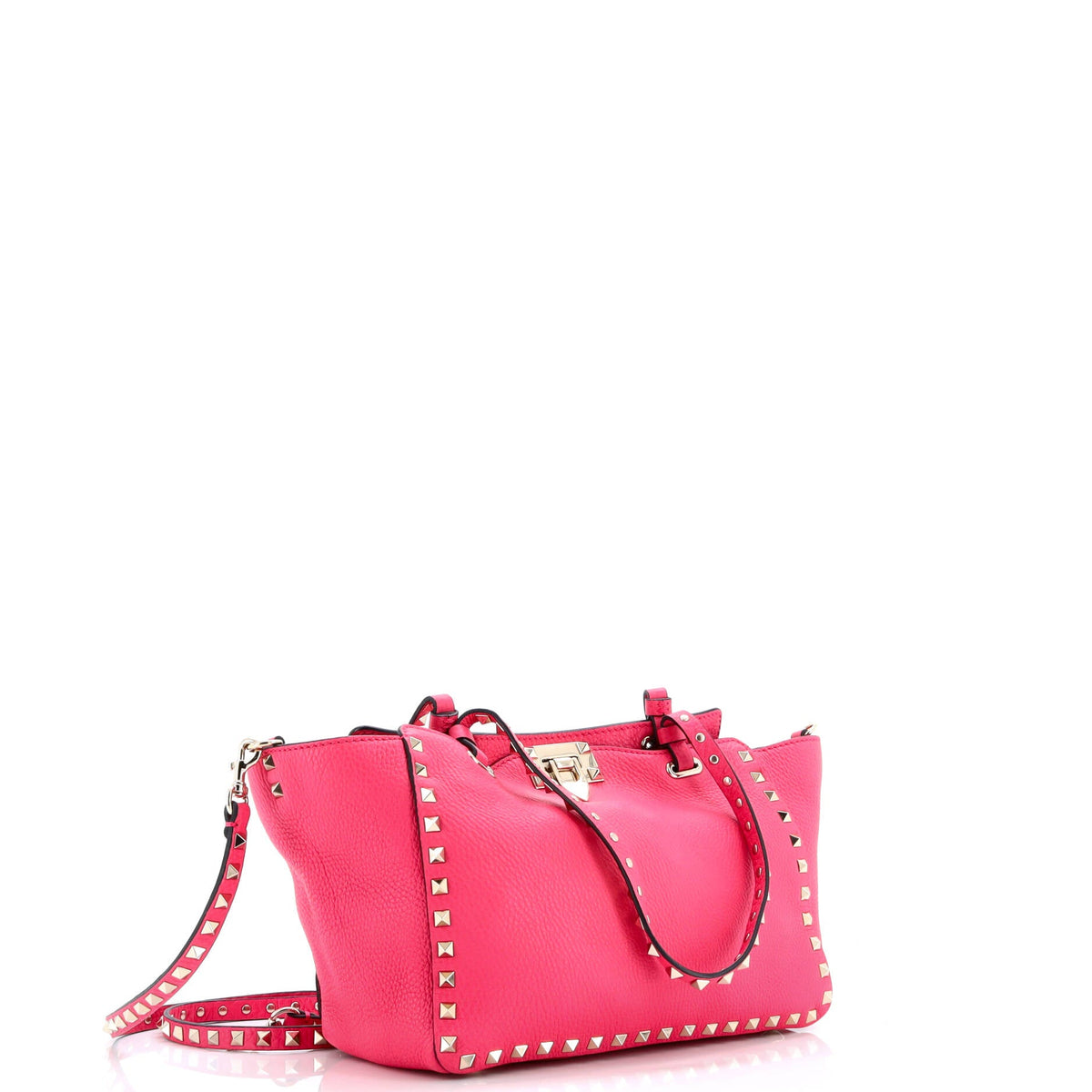 Rockstud Tote Pebbled Leather Small