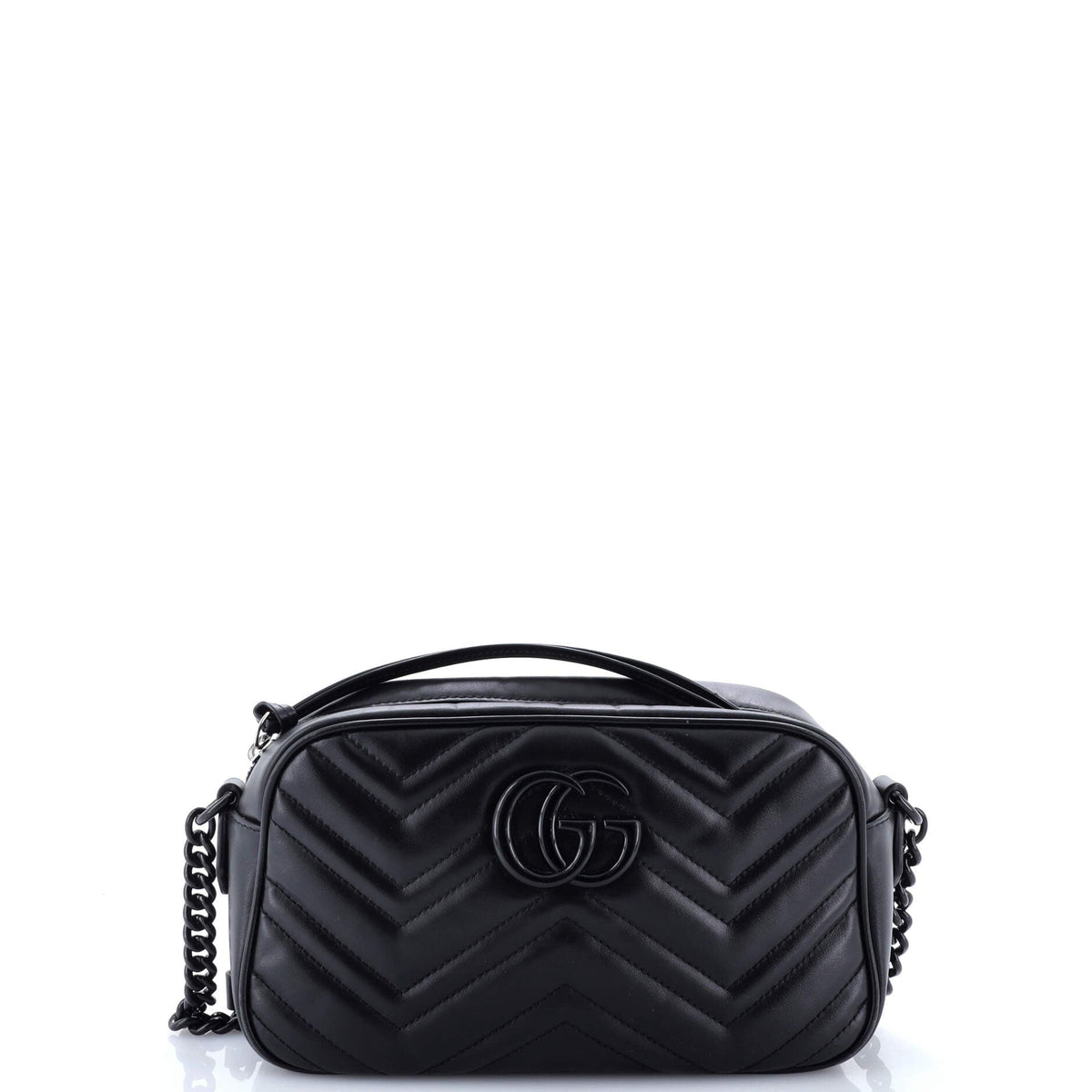 GG Marmont Monochrome Shoulder Bag Matelasse Leather Small