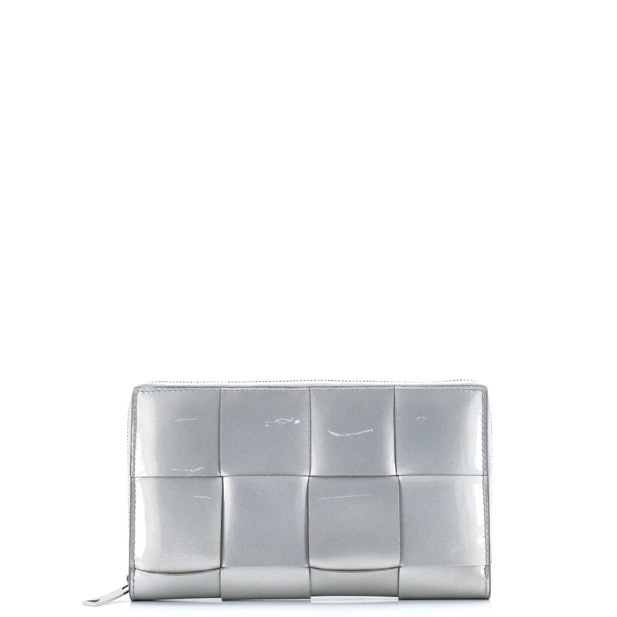 Cassette Zip Around Wallet Maxi Intrecciato Patent