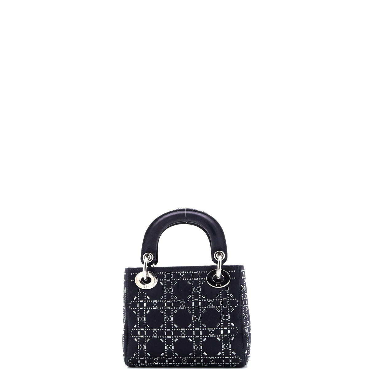 Lady Dior Bag Crystal Embellished Cannage Quilt Satin Mini