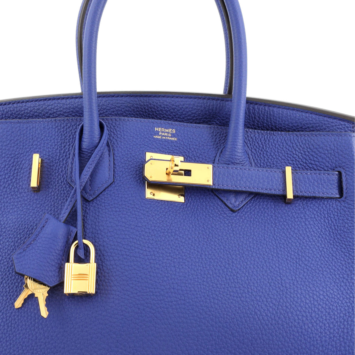Birkin Handbag Bleu Royal Togo with Gold Hardware 30