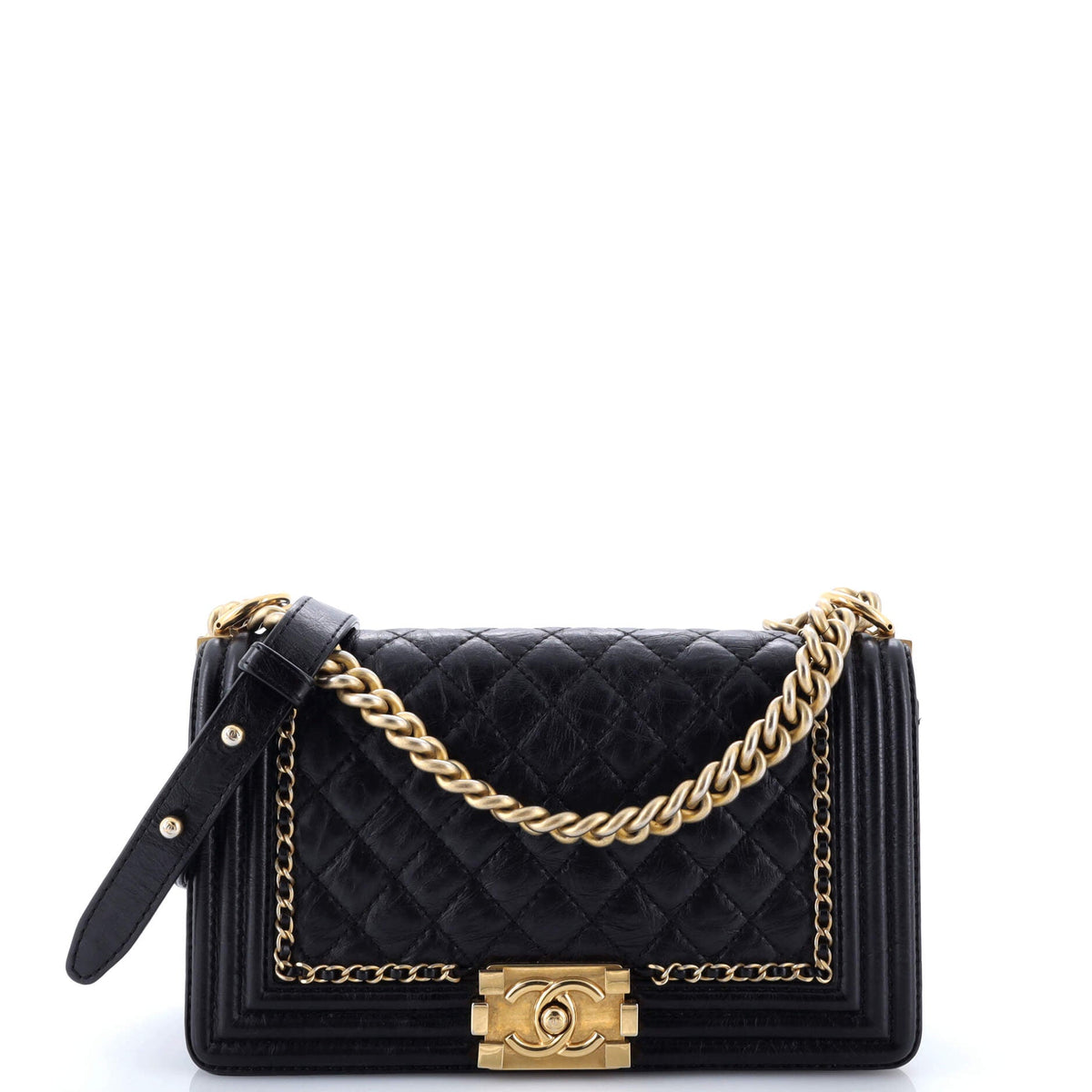 Jacket Boy Flap Bag Quilted Aged Calfskin Old Medium