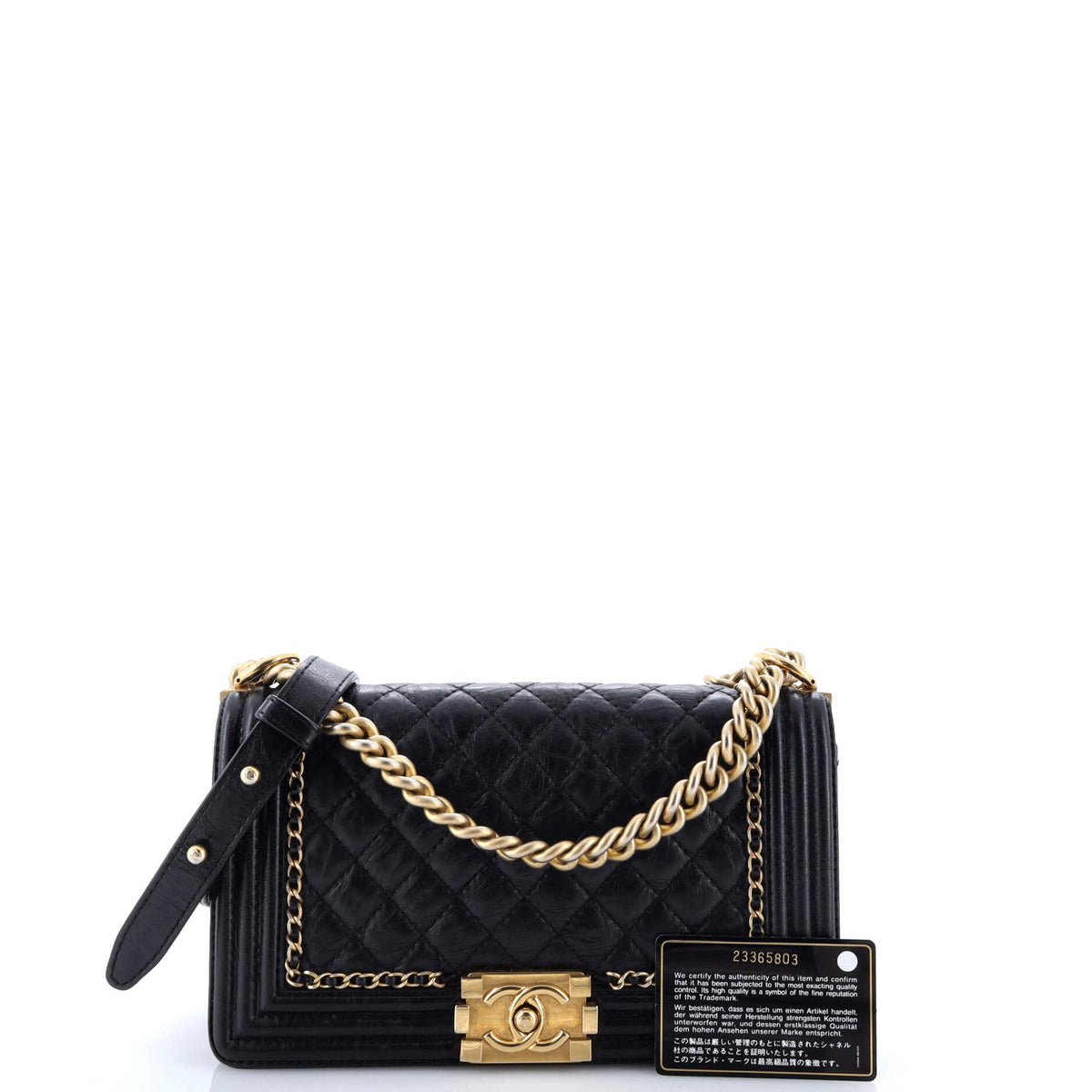 Jacket Boy Flap Bag Quilted Aged Calfskin Old Medium