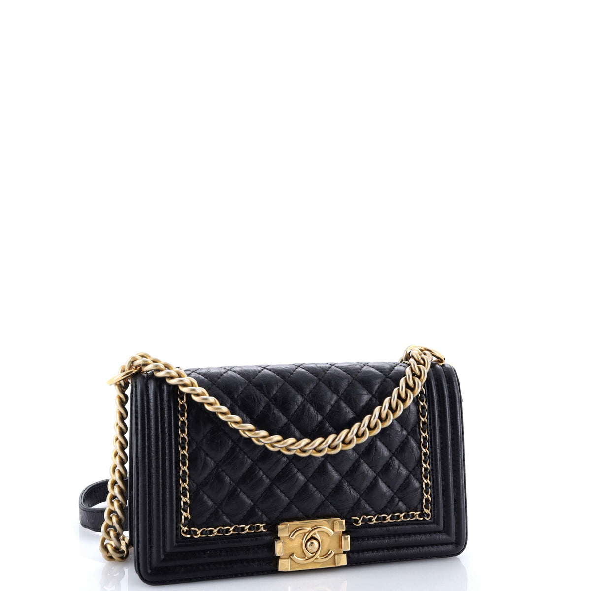 Jacket Boy Flap Bag Quilted Aged Calfskin Old Medium