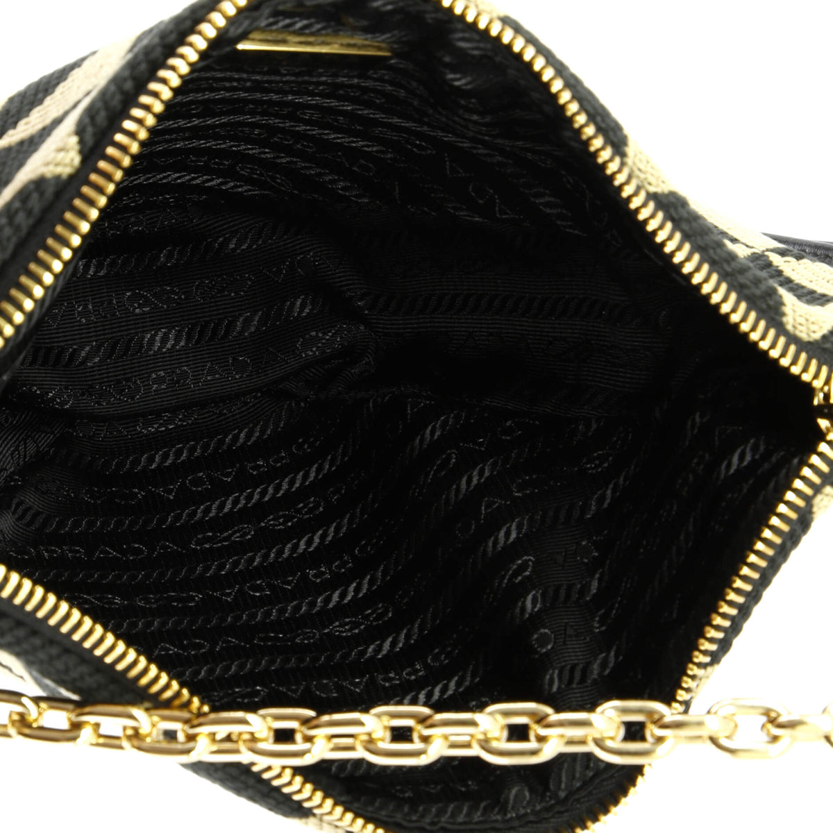 Symbole Triangle Bag Leather and Jacquard Mini