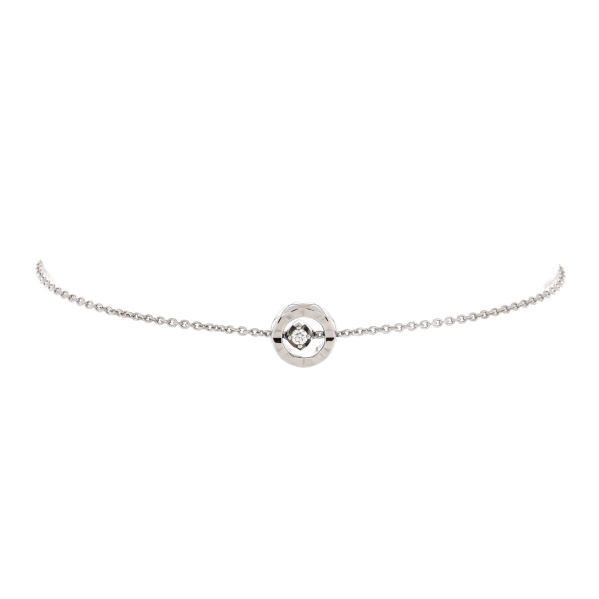 Coco Crush Letters Bracelet 18K White Gold with Diamond