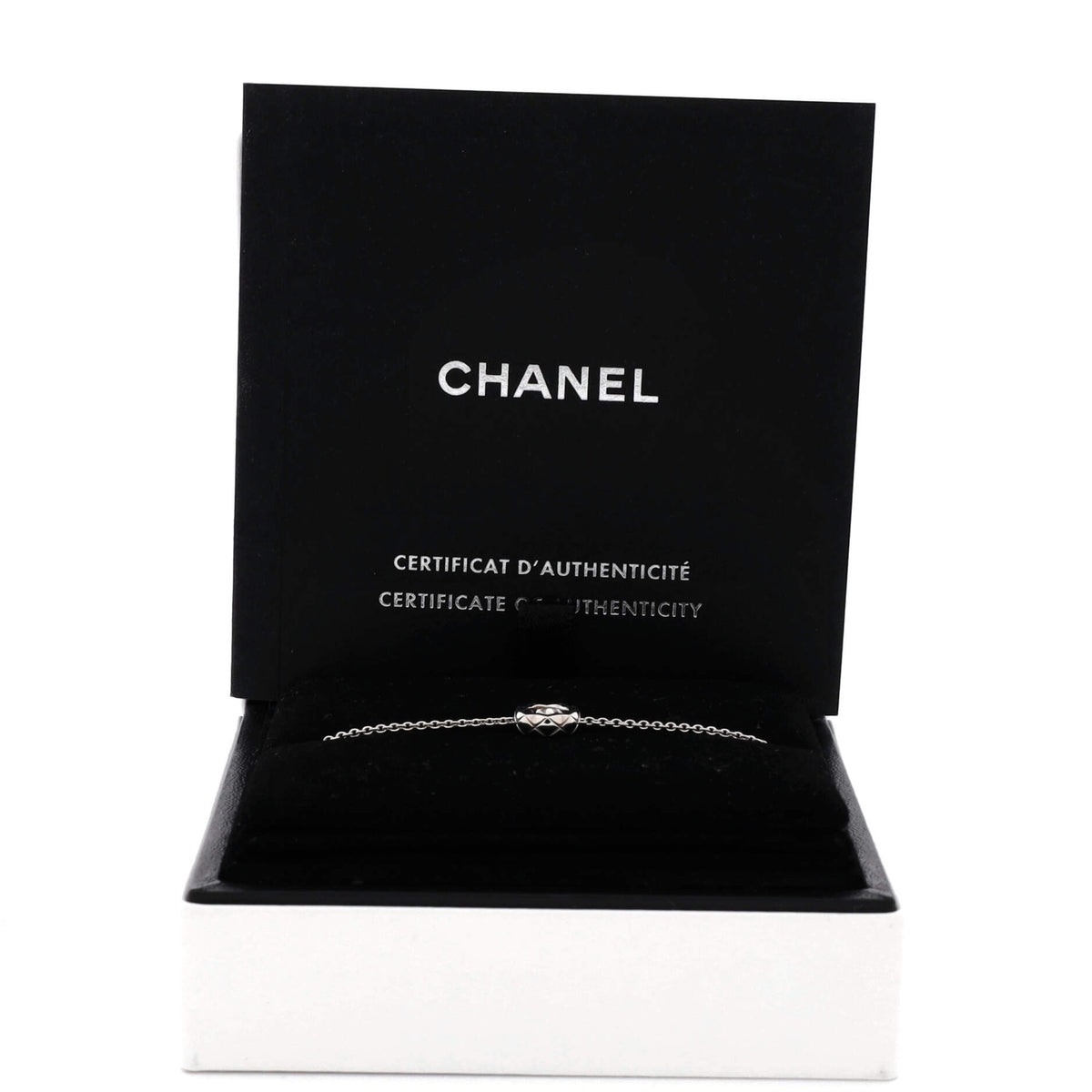 Coco Crush Letters Bracelet 18K White Gold with Diamond