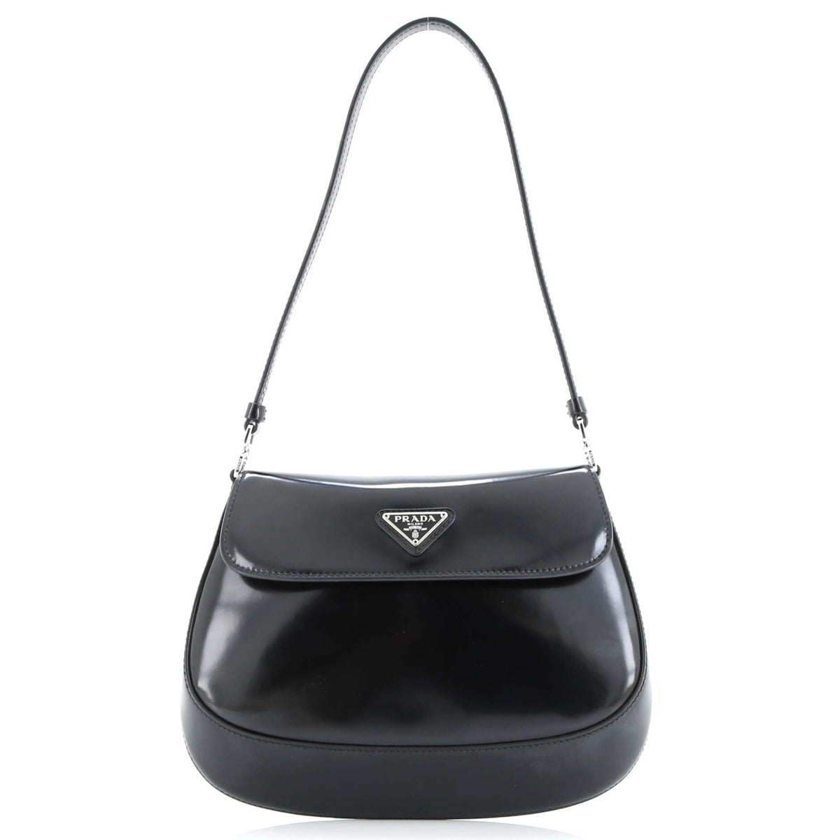 Cleo Flap Shoulder Bag Spazzolato Leather Small