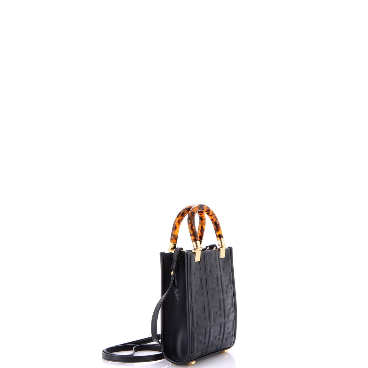 Sunshine Shopper Tote Zucca Embossed Leather Mini