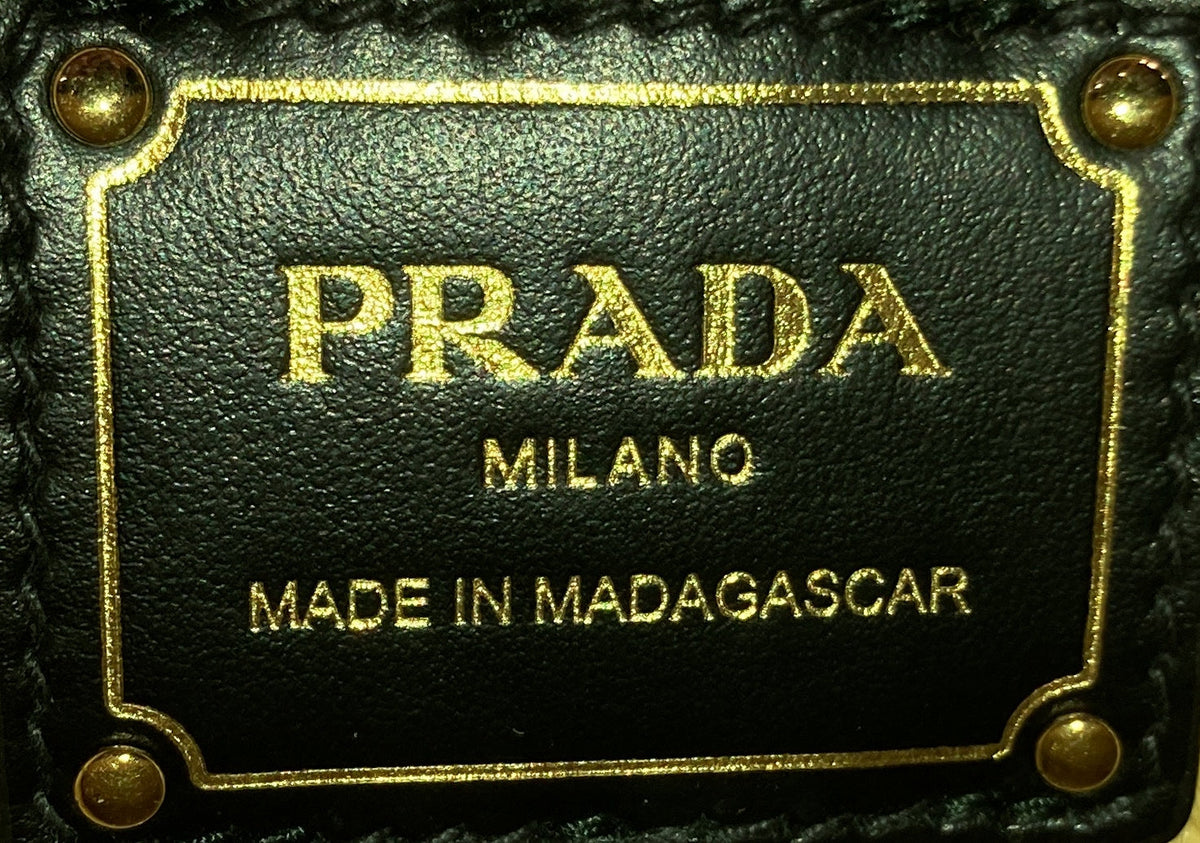 Logo Shopping Tote Raffia and Leather Small