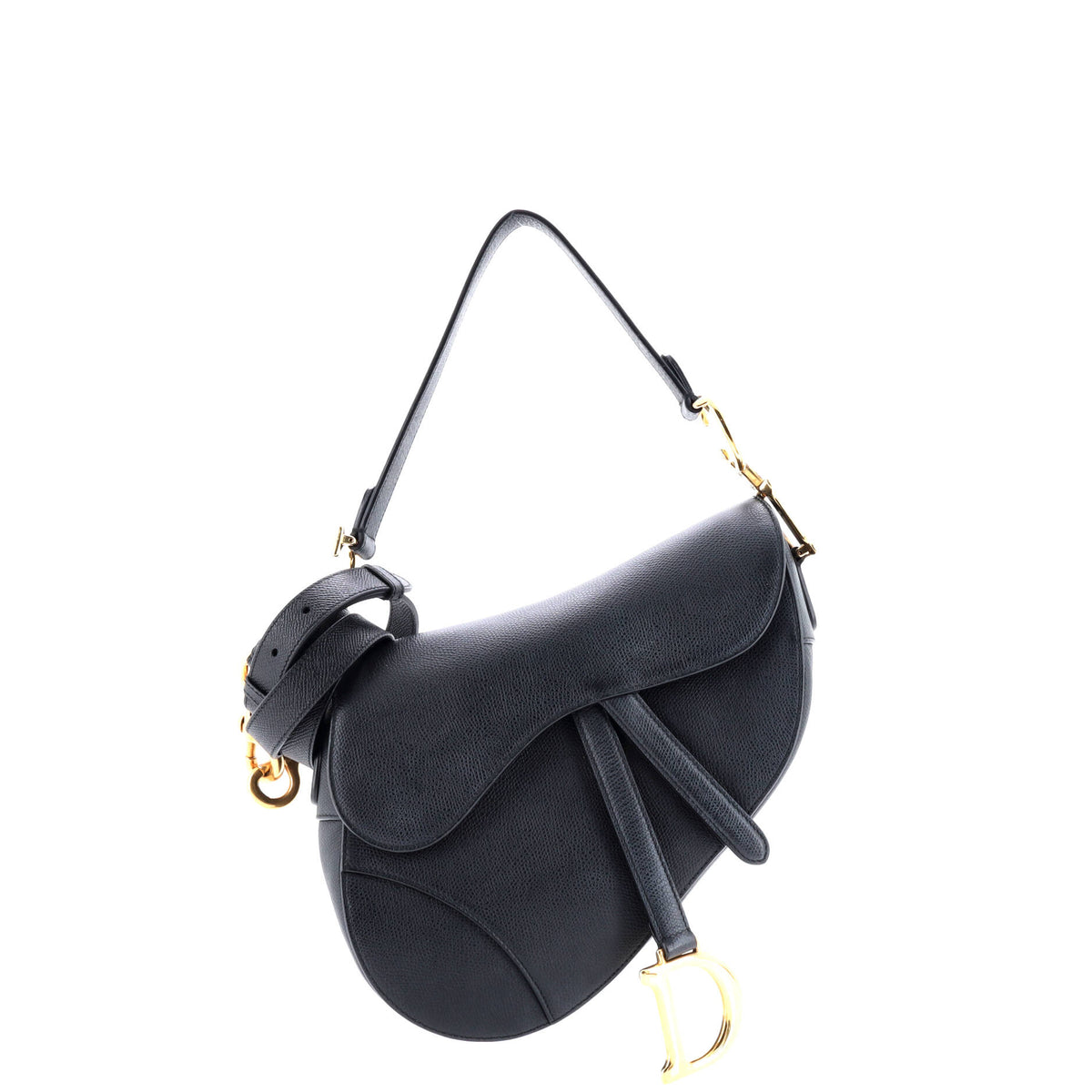 Saddle Handbag with Strap Leather Medium