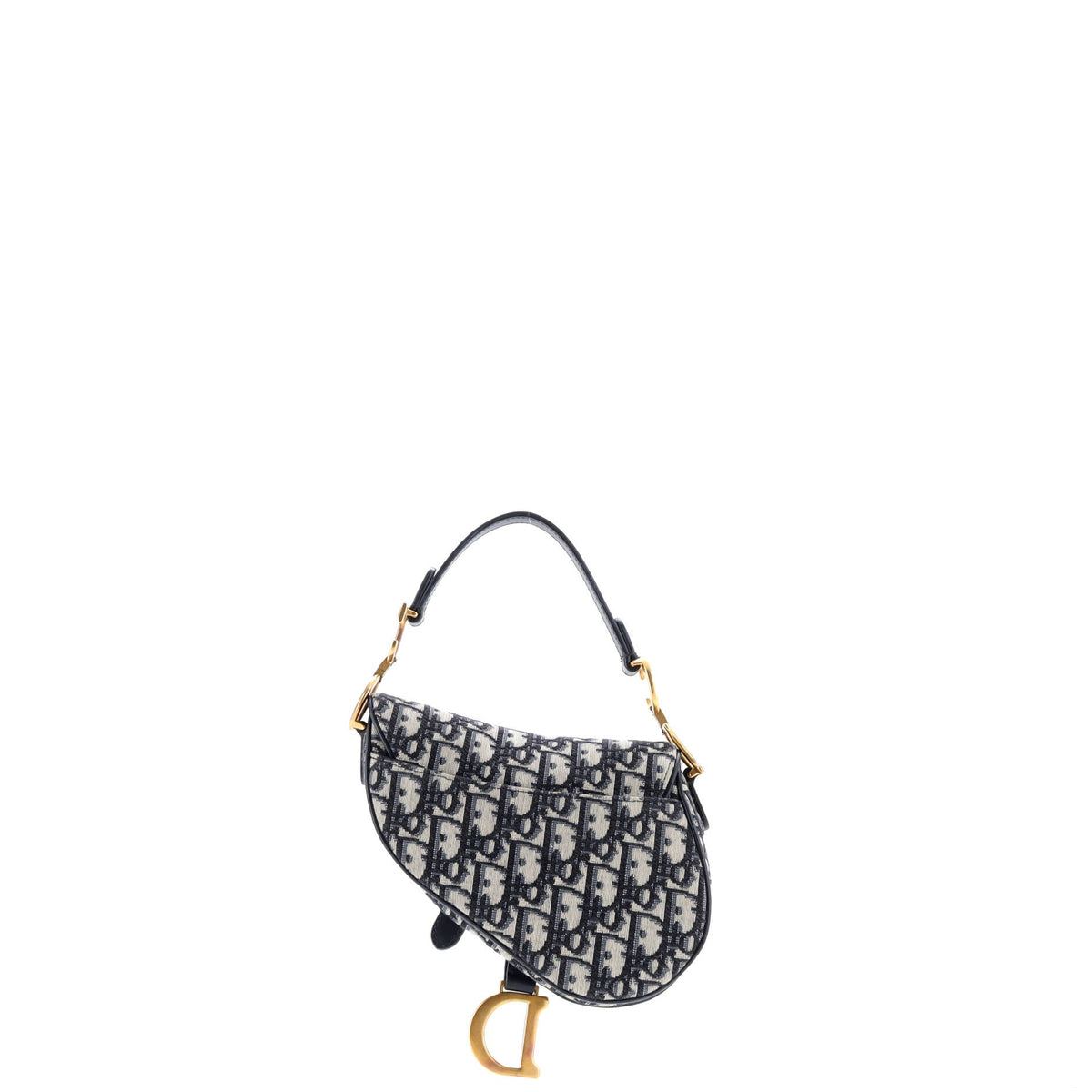 Saddle Handbag with Strap Oblique Canvas Mini