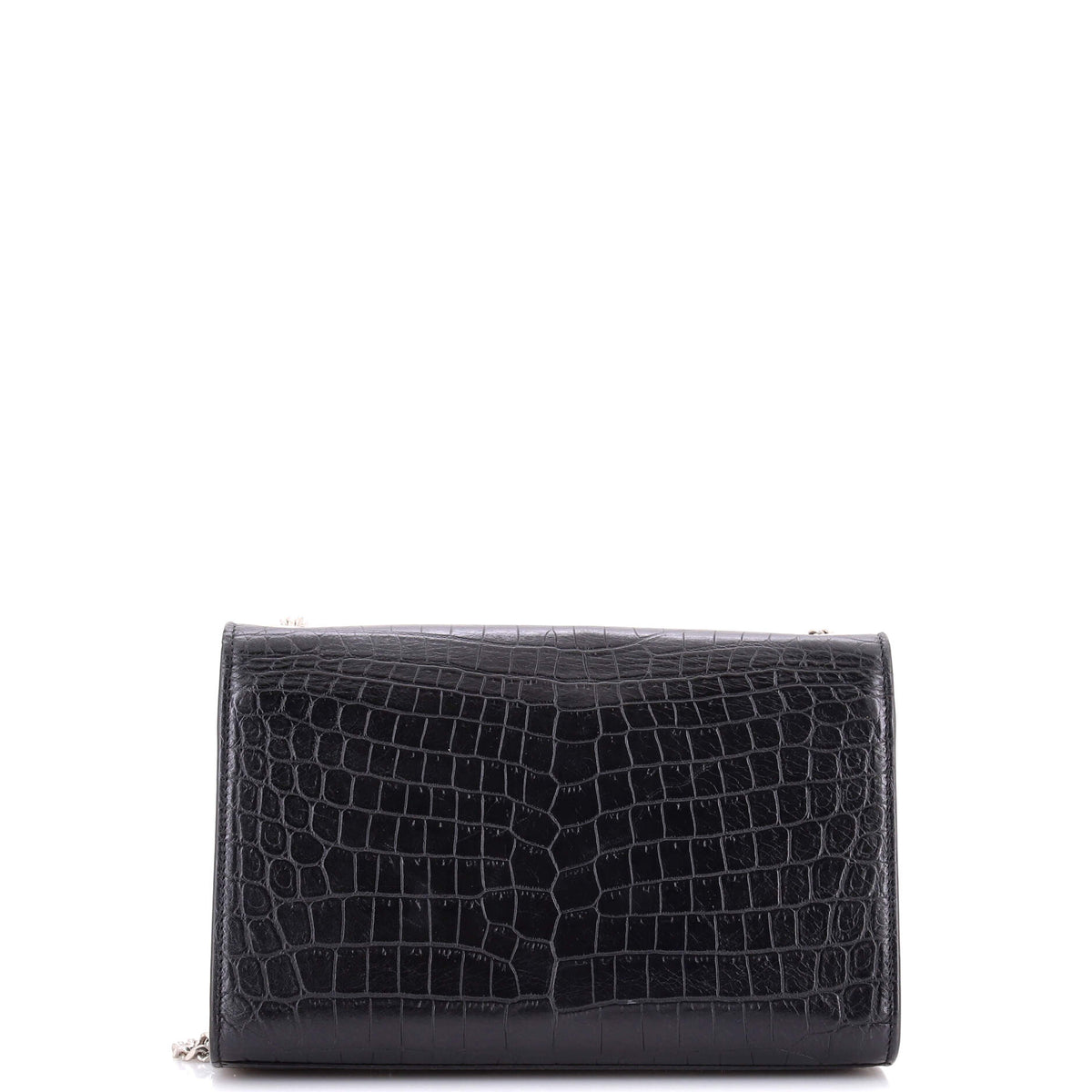 Classic Monogram Tassel Crossbody Bag Crocodile Embossed Leather Medium