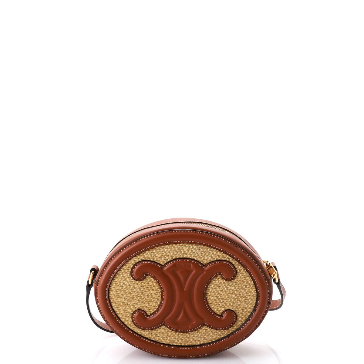 Triomphe Oval Crossbody Bag Canvas and Leather