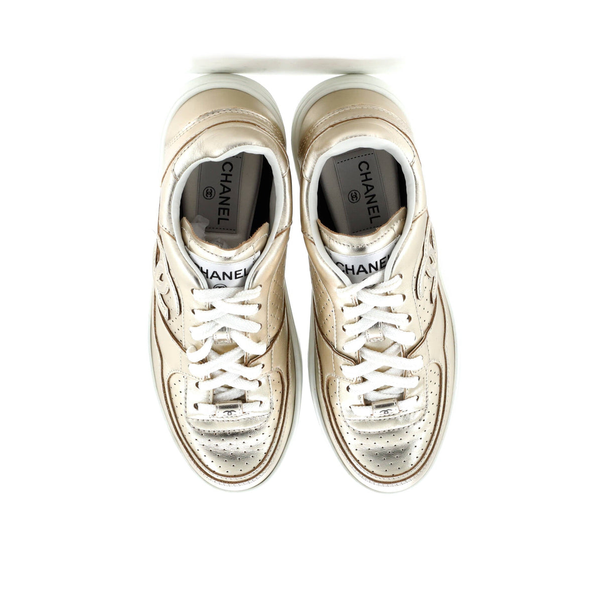 Women's CC Low-Top Sneakers Perforated Leather