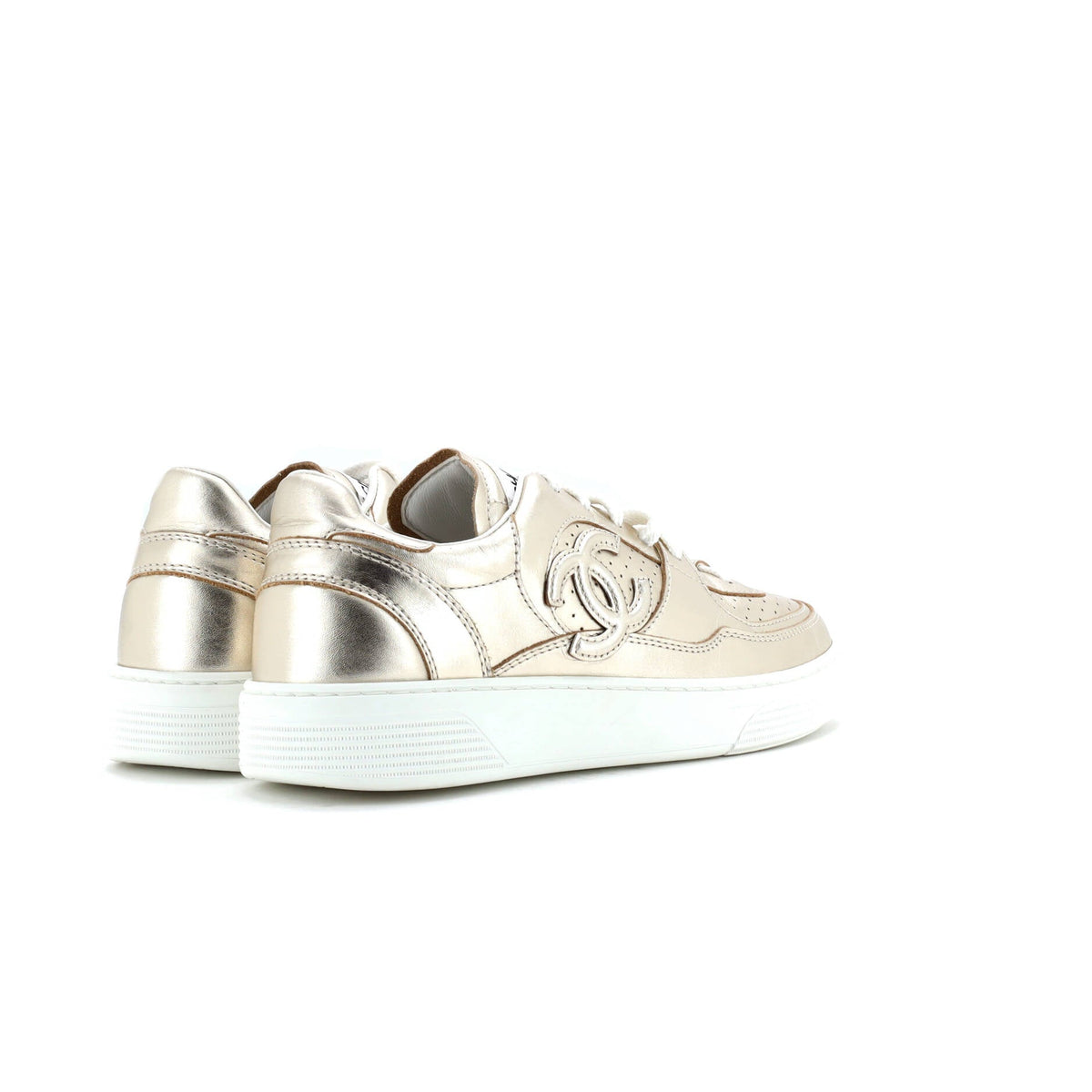 Women's CC Low-Top Sneakers Perforated Leather