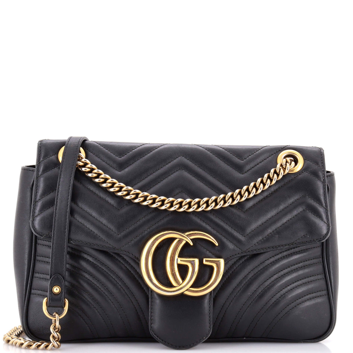 GG Marmont Flap Bag Matelasse Leather Medium