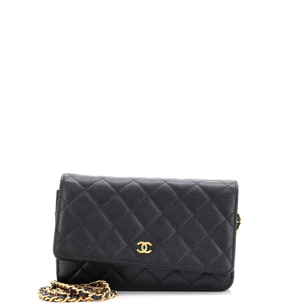 Wallet on Chain Quilted Caviar
