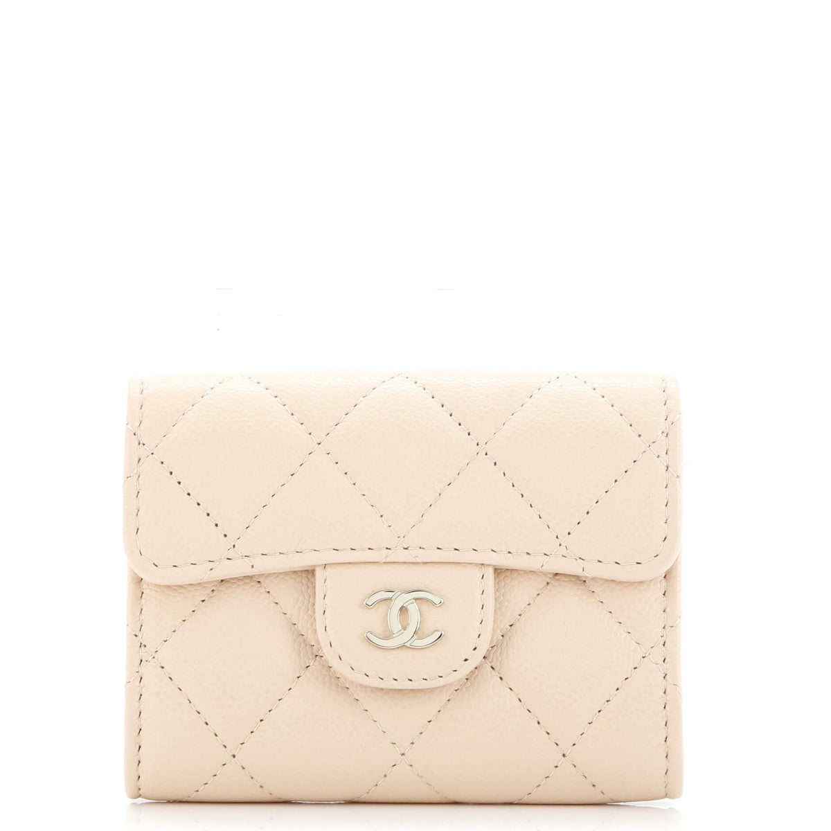 Classic Flap Card Case Quilted Caviar