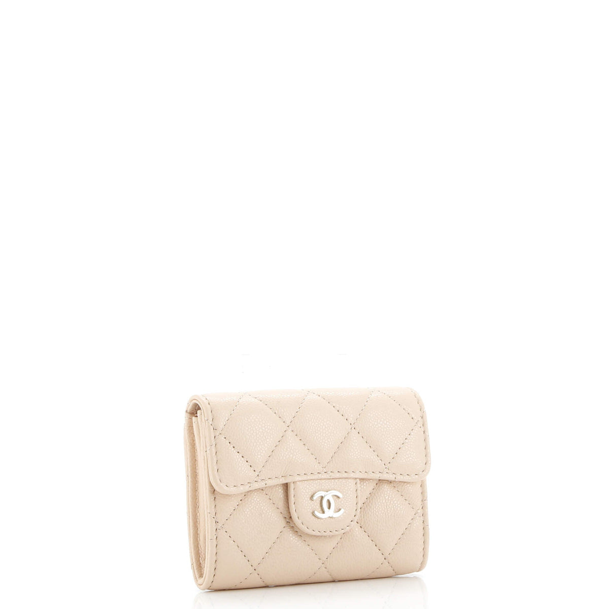 Classic Flap Card Case Quilted Caviar