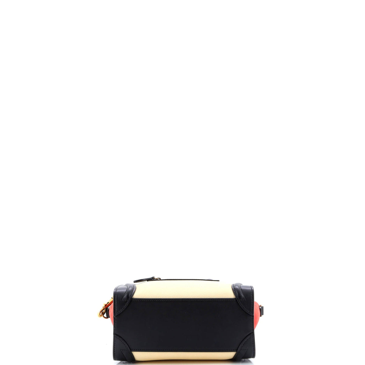 Tricolor Luggage Bag Leather Nano