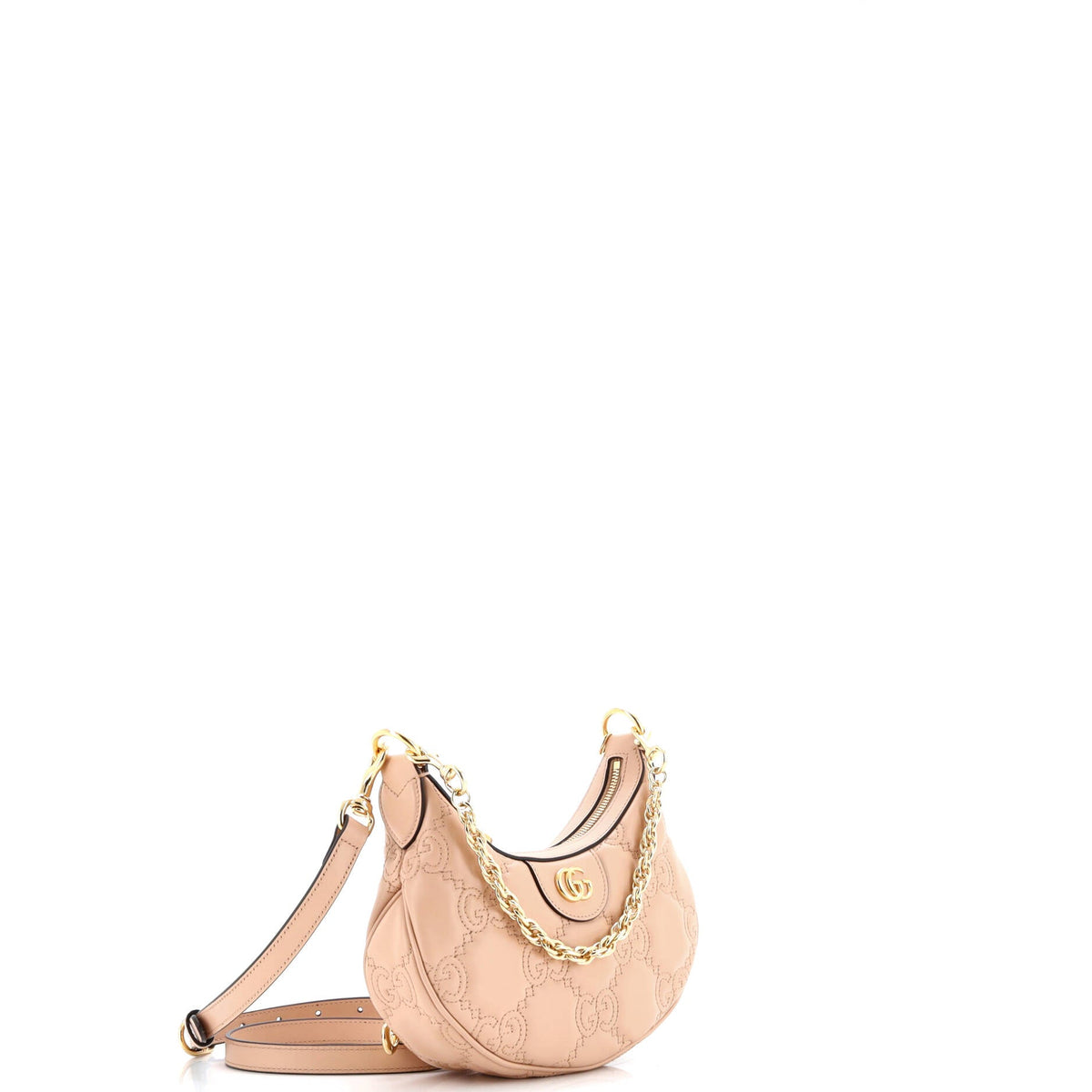 Half Moon Hobo GG Matelasse Leather Mini