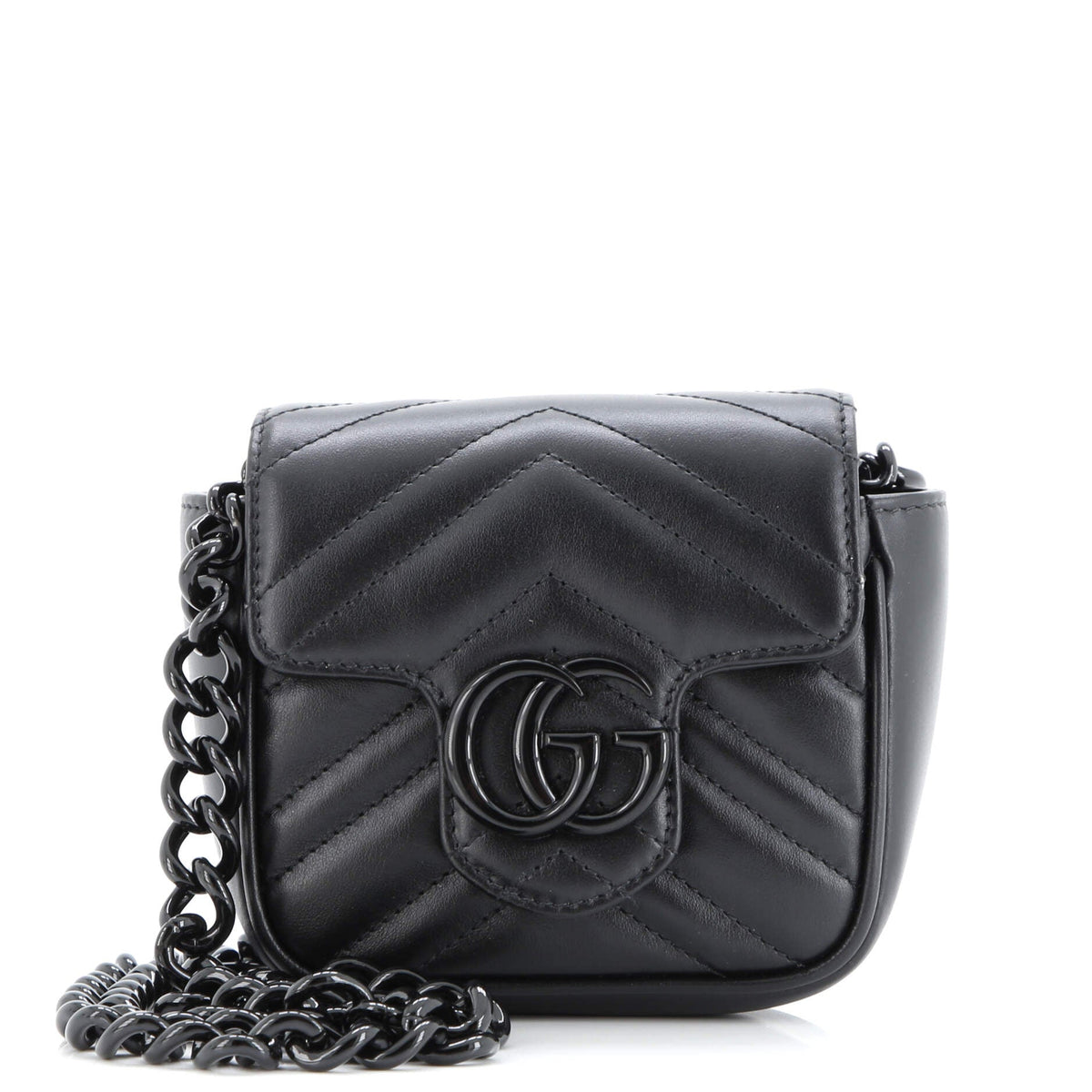 GG Marmont Flap Belt Bag Matelasse Leather Mini