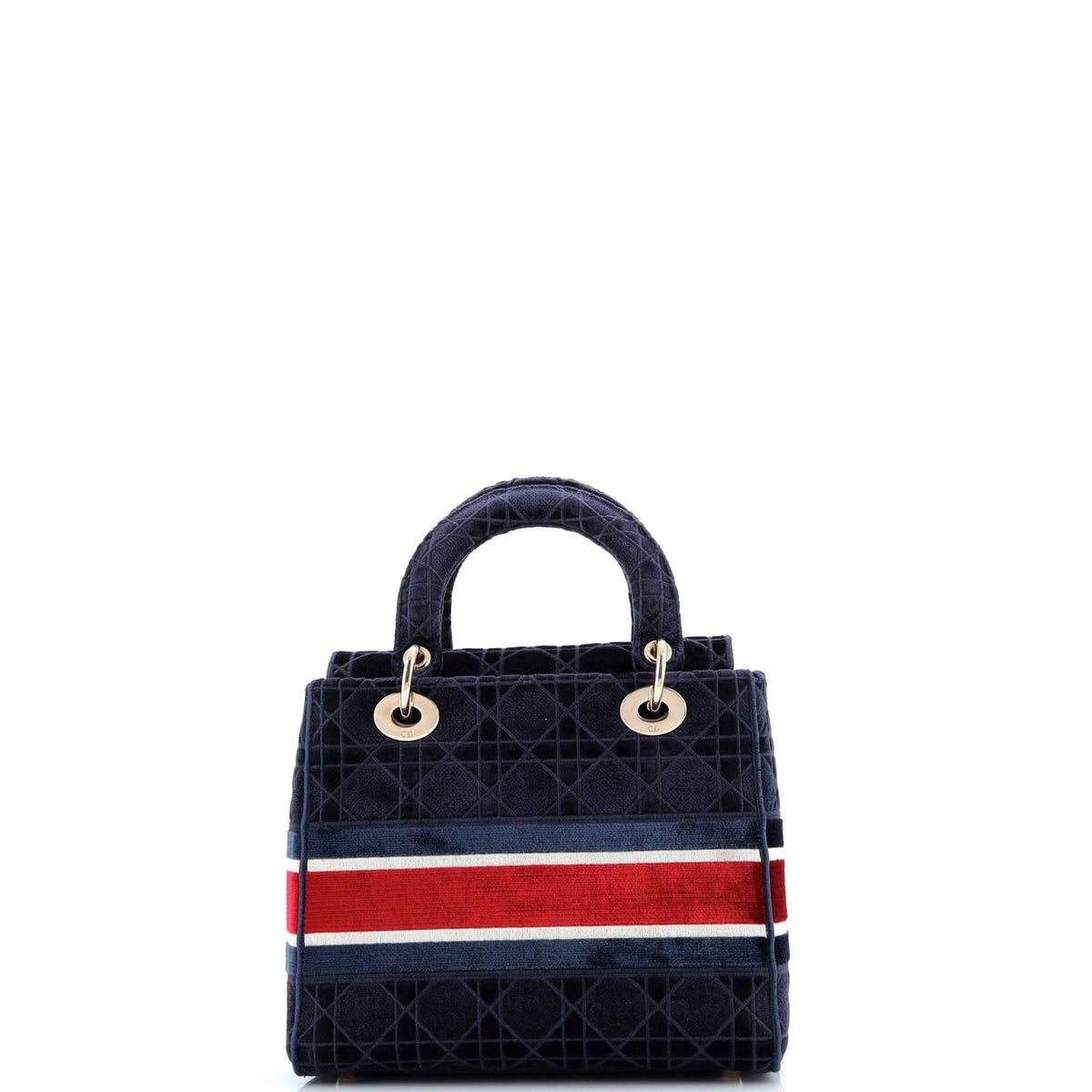 Lady D-Lite Bag Cannage Embroidered Velvet Medium