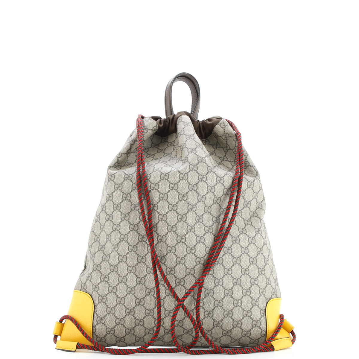 Neo Vintage Drawstring Backpack GG Coated Canvas Large