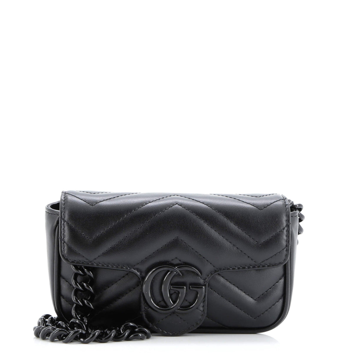 GG Marmont Flap Belt Bag Matelasse Leather