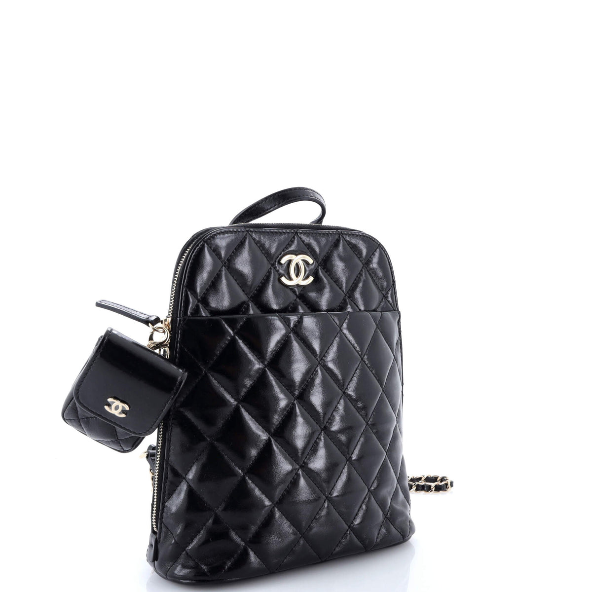 My Pocket Backpack Quilted Shiny Calfskin