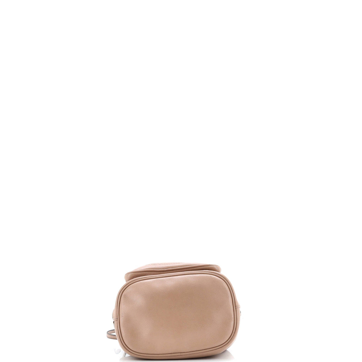 Logo Drawstring Bucket Bag Glace Calf Small